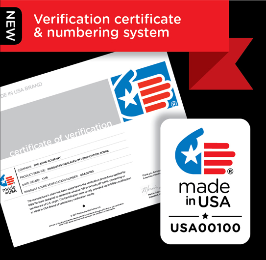 Made in USA Verification Program  Made in the USA Brand & Logo  Certification Mark for American Made Products